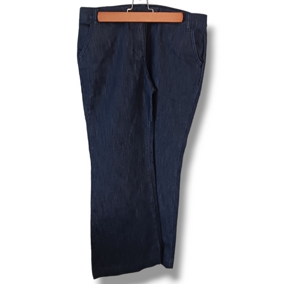 CLEARANCE New York & co. Size 14 Womens Jeans, Dark Wash, Wide Leg Plus - Picture 1 of 10